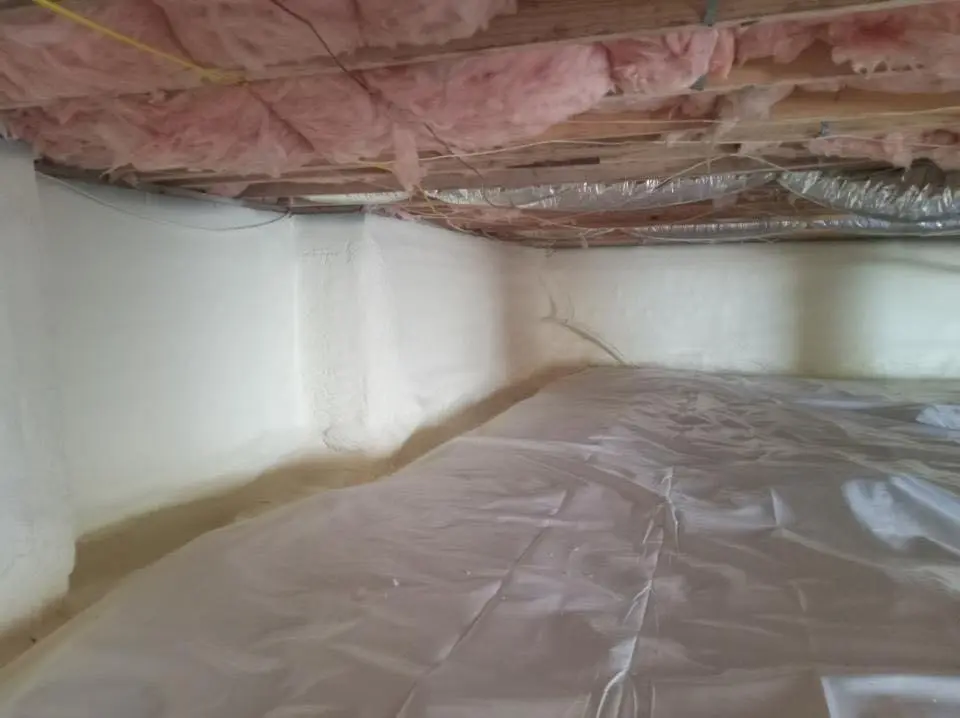 Crawl space encapsulation with closed-cell spray foam for Attic Insulation in Old Tappan
